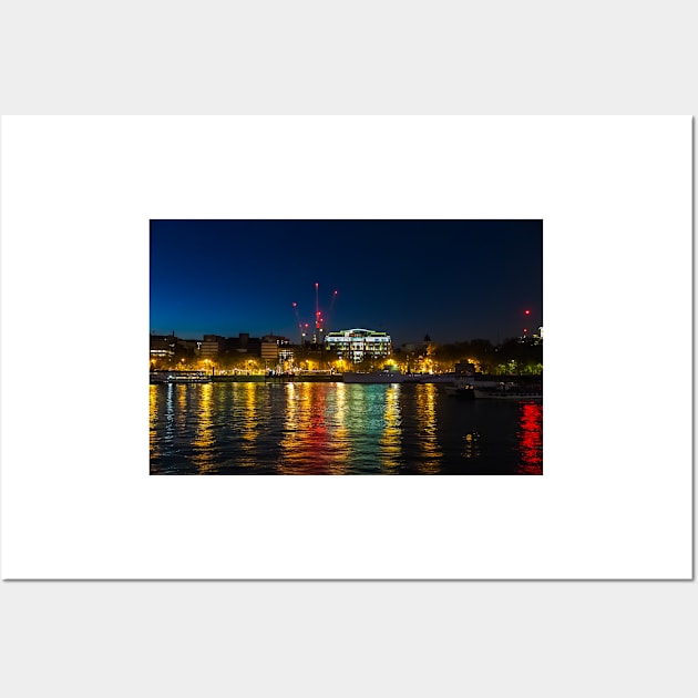 Victoria Embankment, London, at night Wall Art by GrahamPrentice